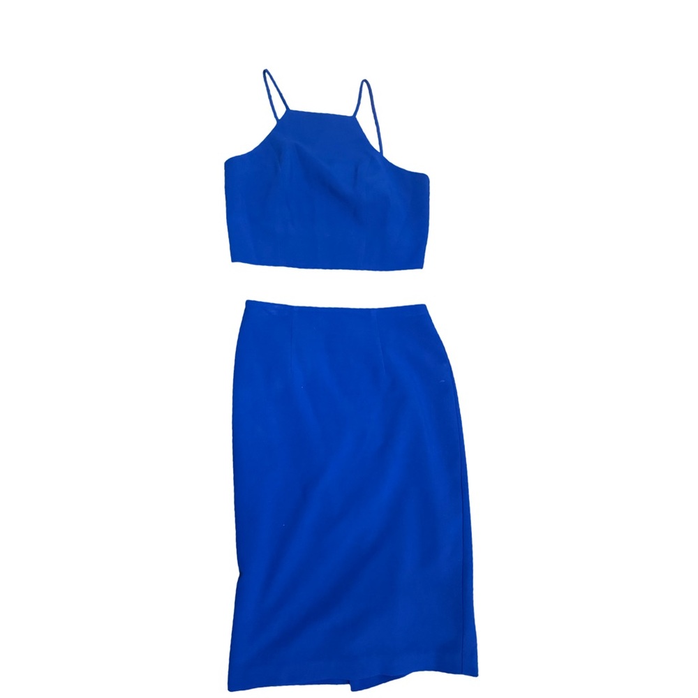 Black Halo Royal Blue Skirt Set NWOT